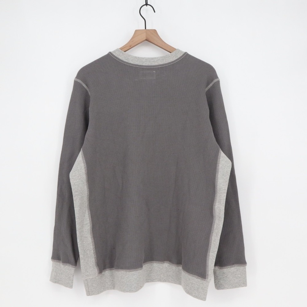American Giant Colorblock Summit T-Shirt Mens XL Gray Waffle Knit Long Sleeve - Picture 5 of 6